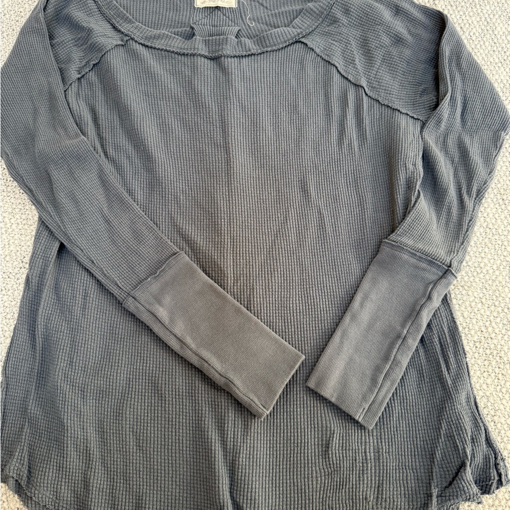 We The Free Slate Gray Long Sleeve Tee
